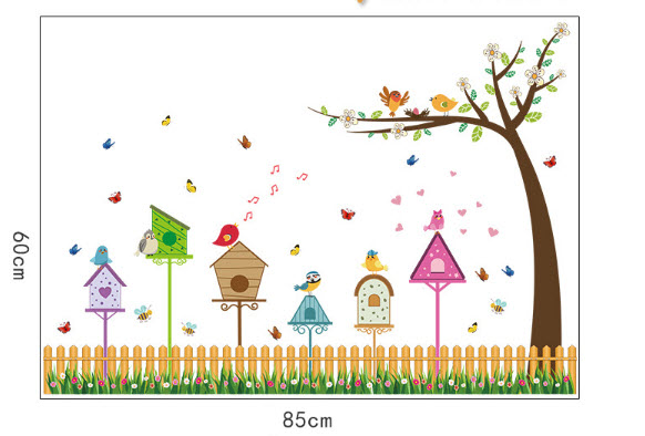 Decal hàng rào tổ chim to